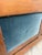 Antique Jacobean Revival Blue Velvet Upholstered Oak Hall Settee Daybed Bench For Sale - Image 17 of 18