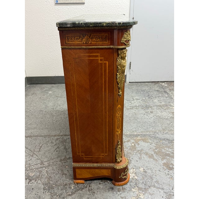 Mid 20th Century Louis XVI Style Marquetry Cabinet, Vintage For Sale - Image 5 of 12