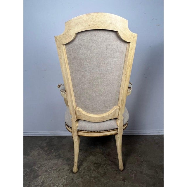 Linen Set of Eight French Dining Chairs, Louis XVI Style, Early 20th Century For Sale - Image 8 of 17