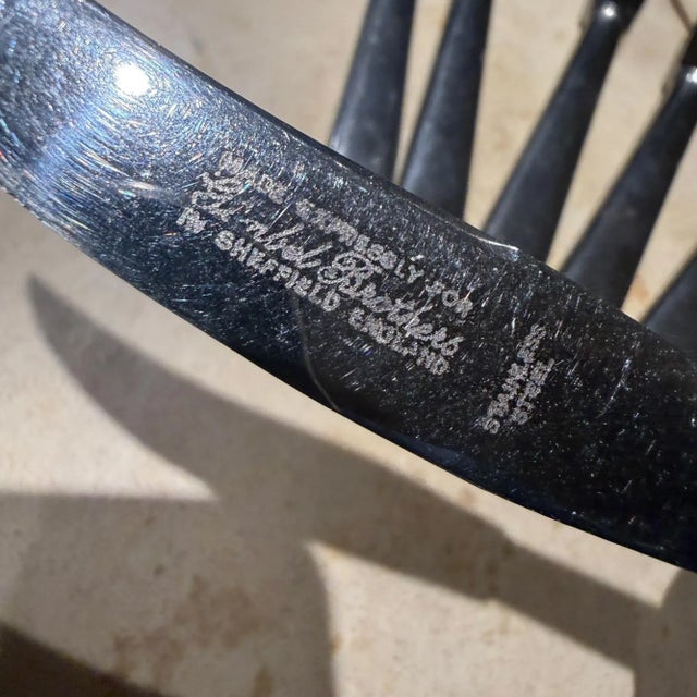 1960s Vintage Gimbel Brothers Sheffield Steak Knives Mid-Century Modern Set of 6 For Sale - Image 5 of 9