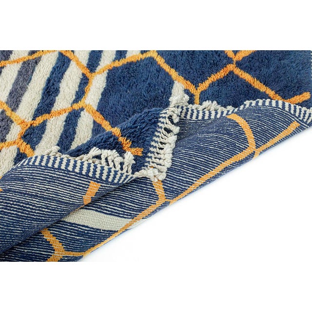 Premium Hand-Knotted Moroccan Wool Rug | 10'5" X 6'6" | One of a Kind For Sale - Image 9 of 9