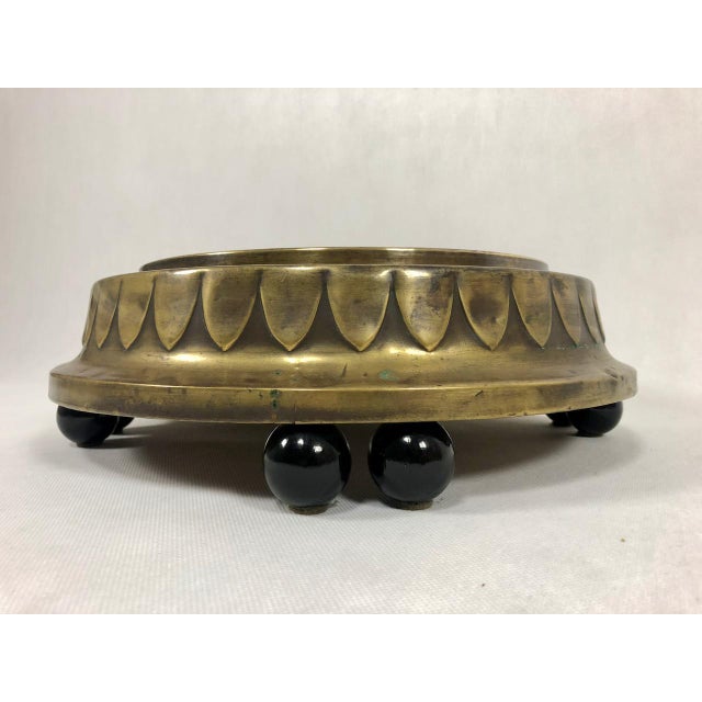 Art Nouveau Brass Floor Plant Stand, 1910s For Sale - Image 9 of 12