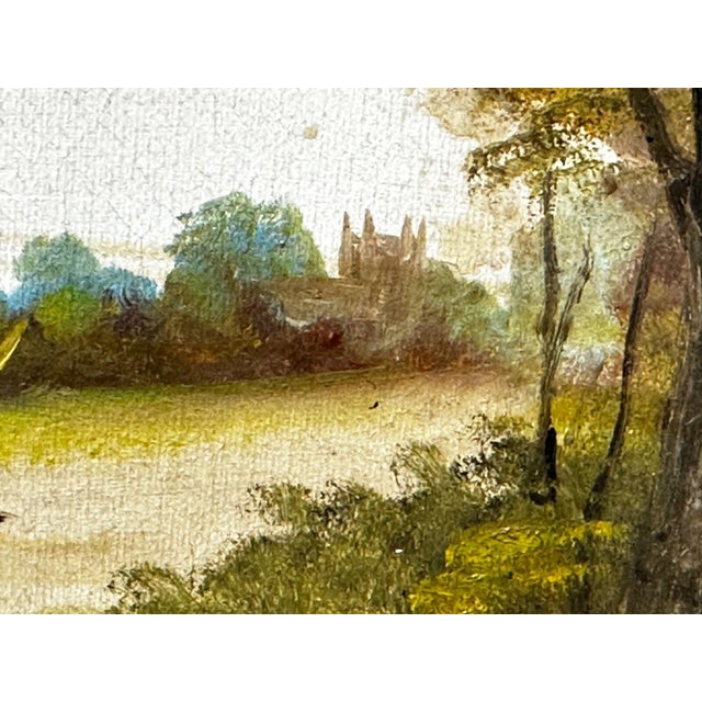 Wood 1908 Philip H. Rideout British Edwardian Coaching Scene Going to Fair Oil Painting For Sale - Image 7 of 18