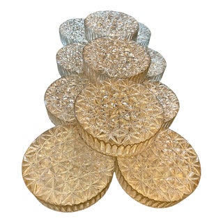 Mid-Century Modern Round Clear Glass Sconces, 1960, Set of 20 For Sale