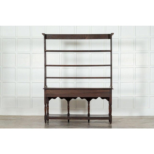 Antique English George II Oak Potboard Dresser, 1760 For Sale - Image 16 of 17