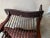 Wood Antique American Empire Style Bentwood & Spindle Floral Hand Painted Back Library Armchair For Sale - Image 7 of 18