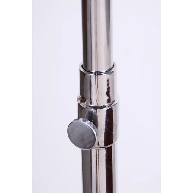 Wood Art Deco Floor Lamp in Chrome attributed to Jindřich Halabala for Up Závody, Czechia, 1930s For Sale - Image 7 of 10