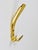 Metal Hollywood Regency Golden Wall Coat Hook, 1970s For Sale - Image 7 of 17