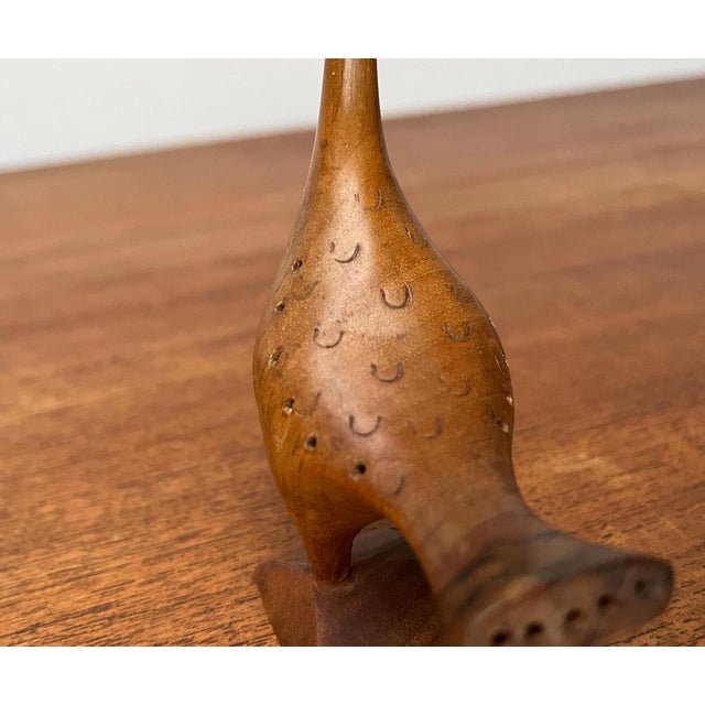 Vintage Wooden Peacock Figurine For Sale - Image 6 of 18