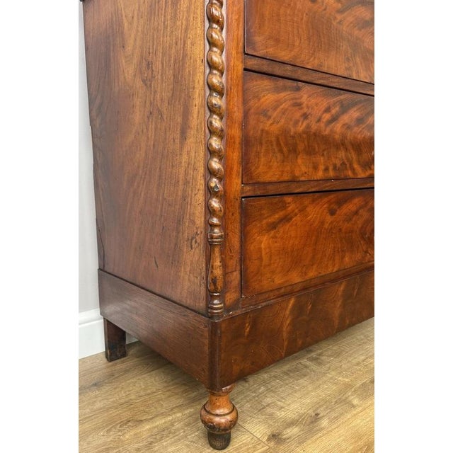 Antique French Burr Walnut Chest of Drawers with Four Drawers For Sale - Image 6 of 15