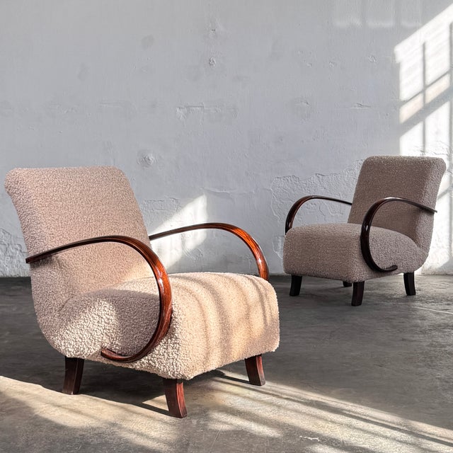 H-410 Armchairs by Jindrich Halabala for Up Závody, 1930s, Set of 2 For Sale - Image 15 of 15