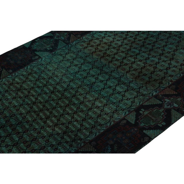 Rug & Kilim Vintage Persian Rug in Blue and Green by Rug & Kilim For Sale - Image 4 of 7