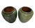 A Pair of Large Mid-Century Modern Ribbed Green Glazed Ceramic Ovoid Planters For Sale In West Palm - Image 6 of 12