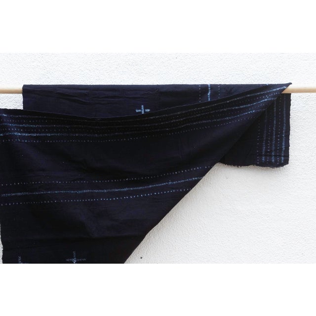 Textile Midnight Indigo Mud Cloth For Sale - Image 7 of 8