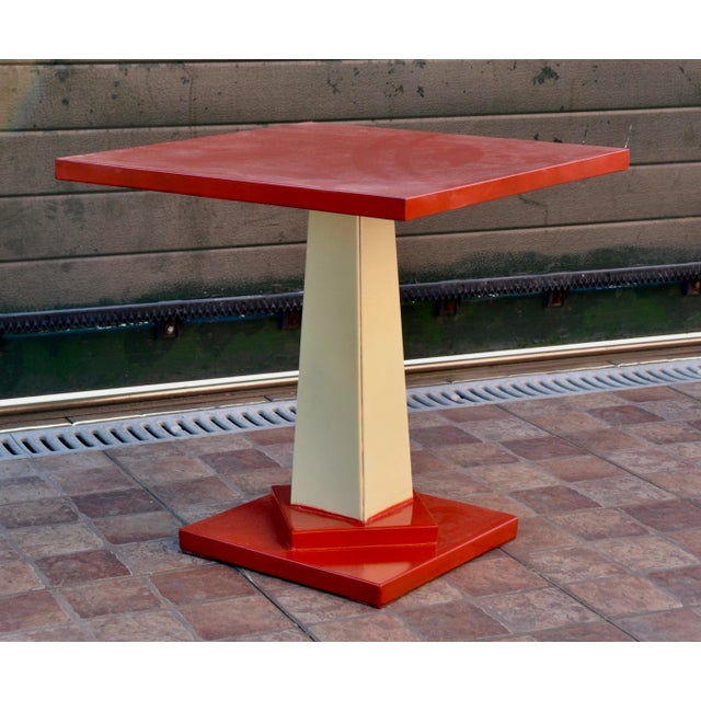 Beige Iron & Sheet Metal Side Table, 1960s For Sale - Image 8 of 8