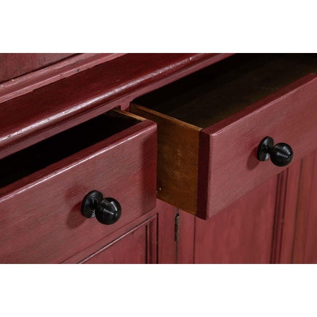 Large English Painted Glazed Pine Housekeeper's Cupboard, 1880 For Sale - Image 9 of 13