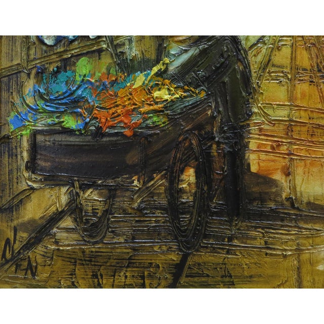 1950s Etta Benjamin Cien Original Oil on Board Parisian Street Scene For Sale - Image 4 of 7