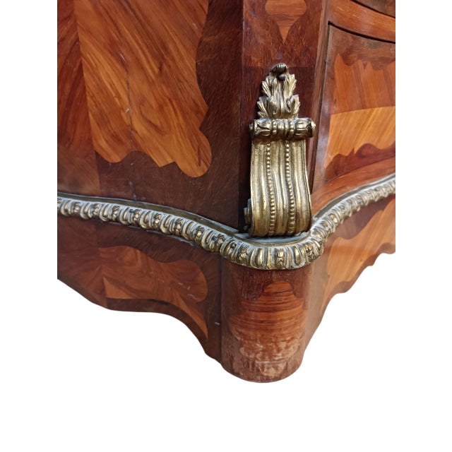 Louis XV Rococo Napoleon III French Commode, Semaniere with Secretary, 1930s For Sale - Image 11 of 17