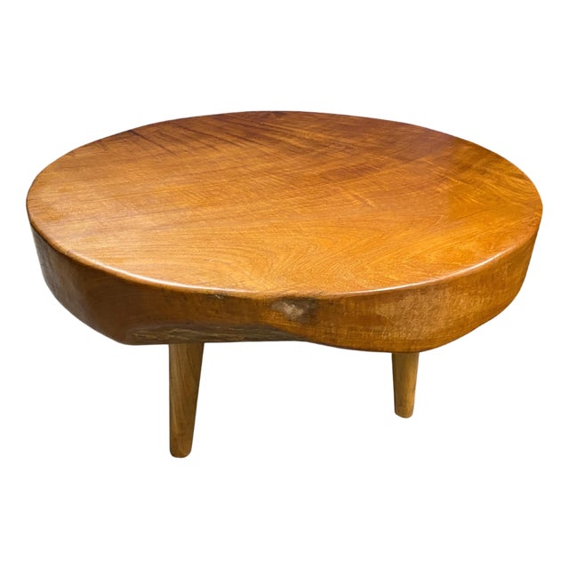 Andrianna Shamaris Mid Century Style Round Coffee Table For Sale