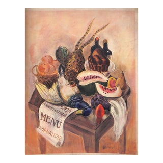 s.s. "Normandie" Set of 10 C1935 Transatlantique Menus For Sale