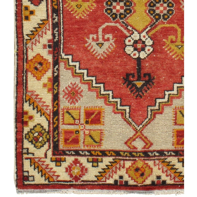 Turkish Vintage Turkish Oushak Hand Woven Area Rug 2ft 8in X 4ft 8in For Sale - Image 3 of 3