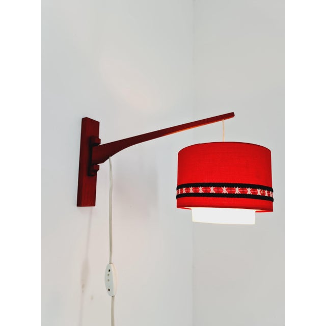 Danish Teak Wall Lamp by Aro Leuchte, 1960s For Sale - Image 6 of 11