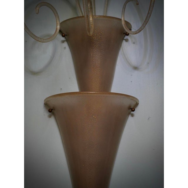 Murano Art Glass and Brass Wall Light, 1990 For Sale - Image 9 of 10
