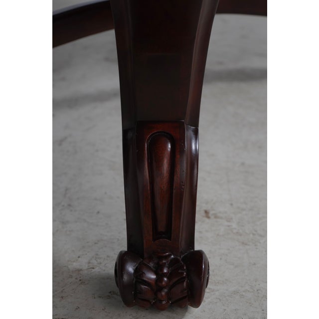 Emanuel Morez Mahogany Brass Inlaid Dining Table For Sale - Image 11 of 18