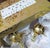 2020s Vintage Mid Century Modern Italian Tole Rose Lamp Finials Brilliant Gold Leaf Restored. Luxury - a Pair For Sale - Image 5 of 5