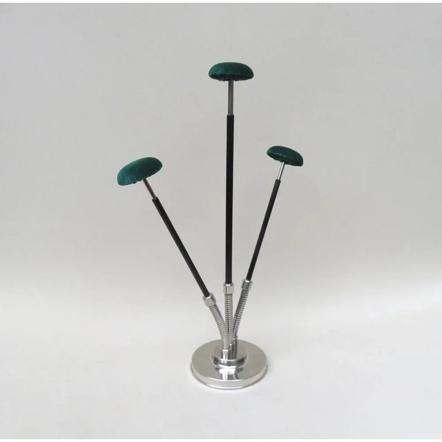 1940s Art Deco Chrome 3-Fold Hat Stand For Sale - Image 5 of 18