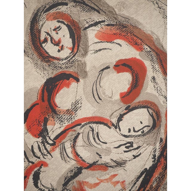 Marc Chagall, The Bible, Hagar as a Protective Mother, Original Lithograph For Sale - Image 4 of 6