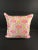 2010s Pink and Golden Yellow Velvet Ikat Pillow Cover For Sale - Image 5 of 5