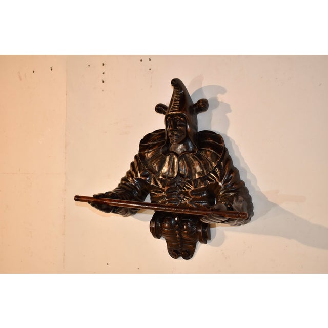 19th Century English Carved Fruitwood Towel Rack For Sale - Image 4 of 8