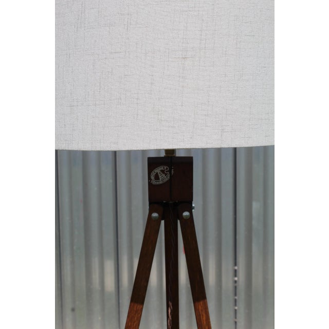 Coffee 1960s Walnut Original Easel Lamp For Sale - Image 8 of 12
