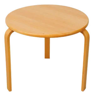 Fully Restored Danish Stackable Beech Side Table from Bent Silberg, 1970s