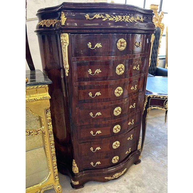 French Napoleon III Style Commode With Gold Details Furniture For Sale - Image 3 of 3