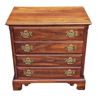 Statton Trutype Chippendale Cherry Four Drawer Chest For Sale