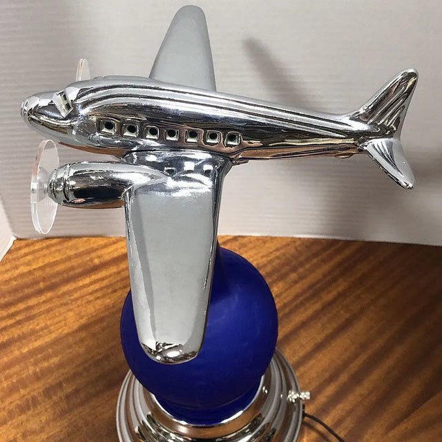 Art Deco 1939 New York World's Fair Dc-3 Airplane Lamp Derico Lighting by Rick Ramírez For Sale - Image 11 of 12