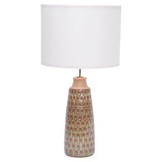 Tall Mid-Century Modern Danish Table Lamp in Beige Ceramic from Soholm For Sale