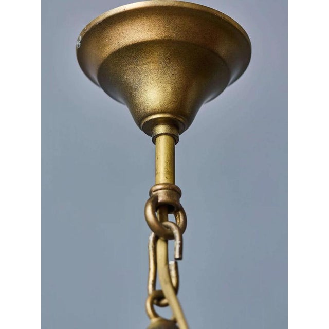 Metal Antique Bronze 6-Arm Chandelier For Sale - Image 7 of 9