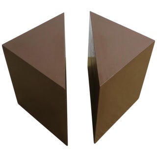 Modern Geometric Square Side Table or Two-Part Drinks Table For Sale
