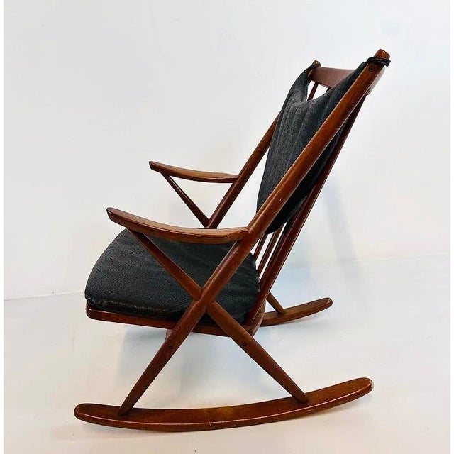 Wood Vintage Danish Rocking Chair by Bramin Mobler For Sale - Image 7 of 15