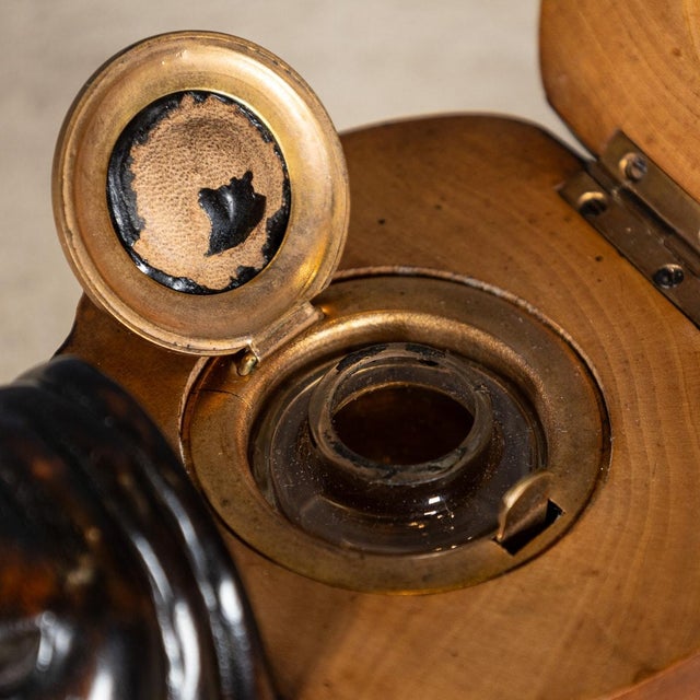 Antique 20th Century Wood of Life Bulldog Inkwell Jar, 1910s For Sale - Image 13 of 18