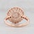 Beverley K New 0.68ctw Morganite Diamond Filigree Ring 14k Rose Gold Engagement Size 6.75 For Sale - Image 4 of 8