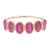 Ruby Half Eternity Band in 18 Karat Yellow Gold Size 3 For Sale