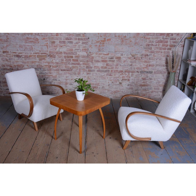 Art Deco Model C Armchairs by J.Halabala for Up Zavody, Czech, 1940s, Set of 2 For Sale - Image 11 of 15