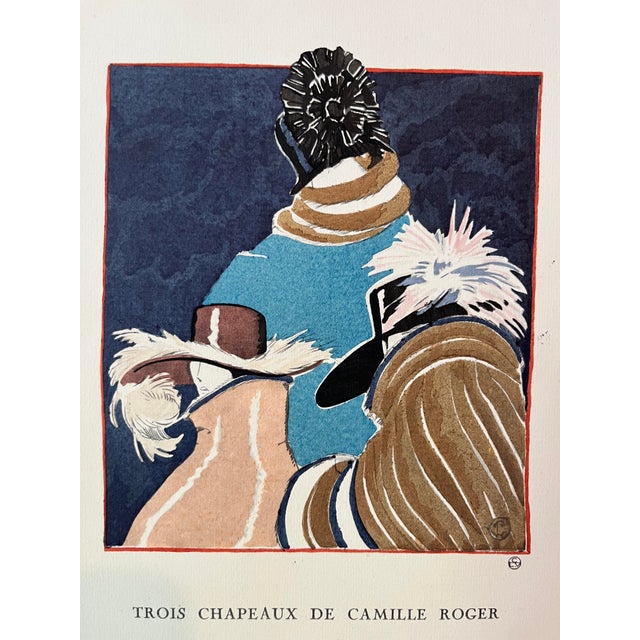 Art Deco 1920s Trois Chapeaux, Gazette Du Bon Ton, by Porter Woodruff For Sale - Image 3 of 6