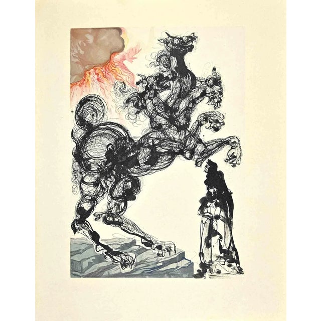 Salvador Dali, Cerberus, Woodcut Print, 1963 For Sale - Image 4 of 4