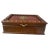 Gothic 1990s Vintage Wooden Jewelry Box Medieval Crest Brass Emblem Studded Leather Top For Sale - Image 3 of 9