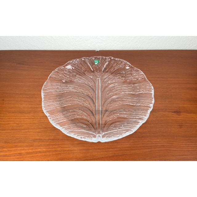 Vintage Eden Series Bowl Plate in Glass by Lars Hellsten for Orrefors, Sweden, 1970s For Sale - Image 10 of 10